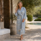 Peignoir hammam femme Santorini Blue