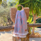 Hammamtowel Botanic Art Orange -  Petrol