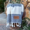 Set of 2 small Hamam towels Peacock Blue
