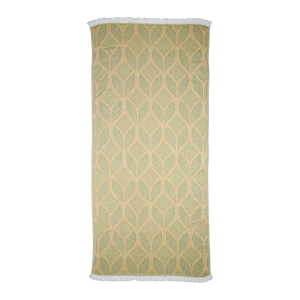 Fouta Botanic Art Mustard-Green