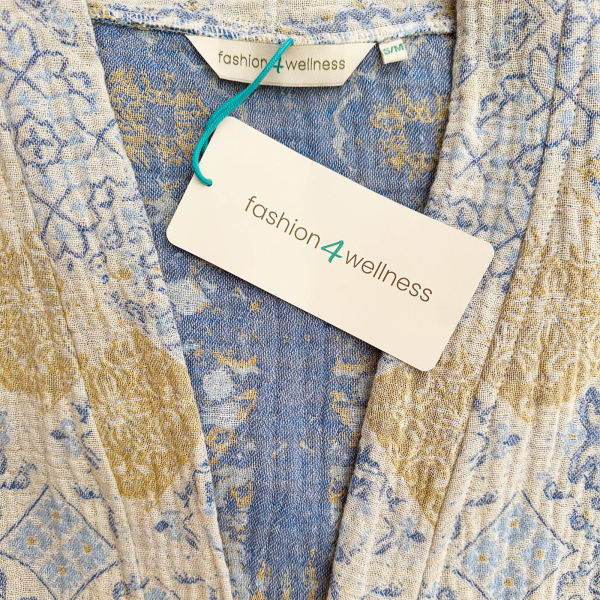 Peignoir hammam femme Santorini Blue
