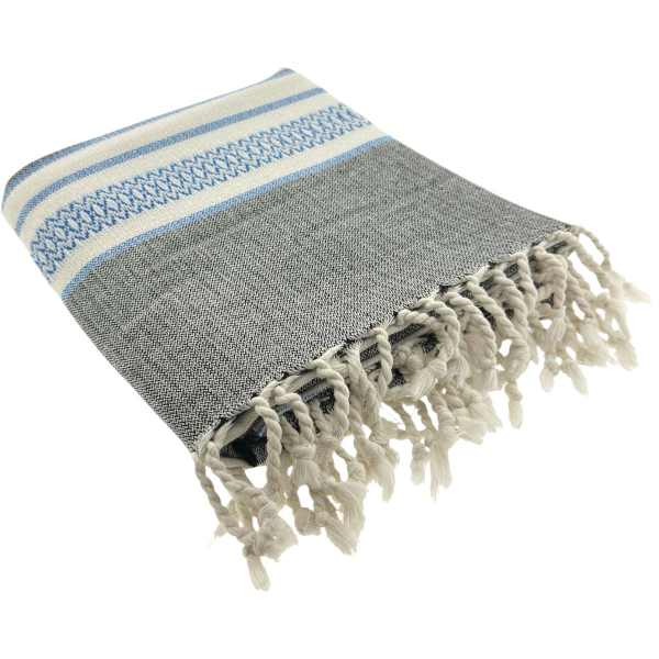 Hammamtowel Sea Me Black-Blue