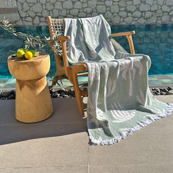 Hammam towel Palm Beach Beige-Green