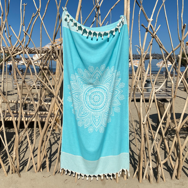 Hammamtowel Boho Peacock Blue