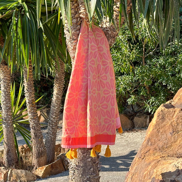 Hamamdoek Daisy Orange - Yellow