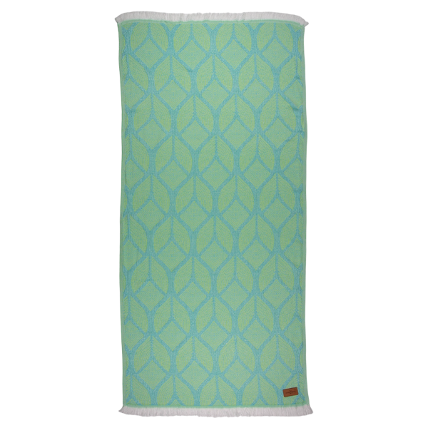 Hammamtowel Botanic Art Turquoise - Lemon
