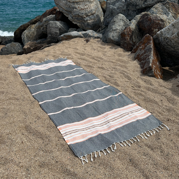 Hamamtuch Sea Me Black-Orange