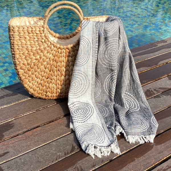 Hammamtowel Circle Black