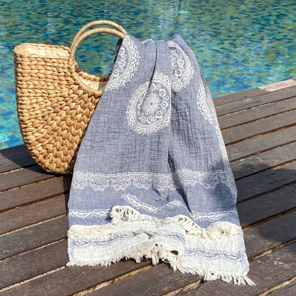 Hamamtuch Bohemia Dark Blue