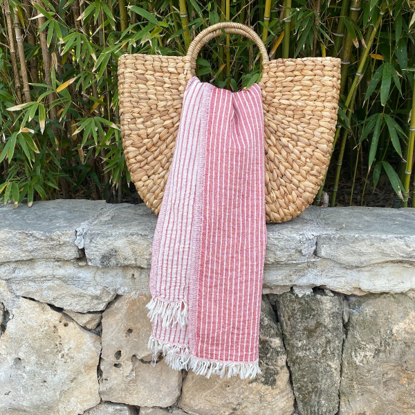 Hamamdoek Breton  Dark Red