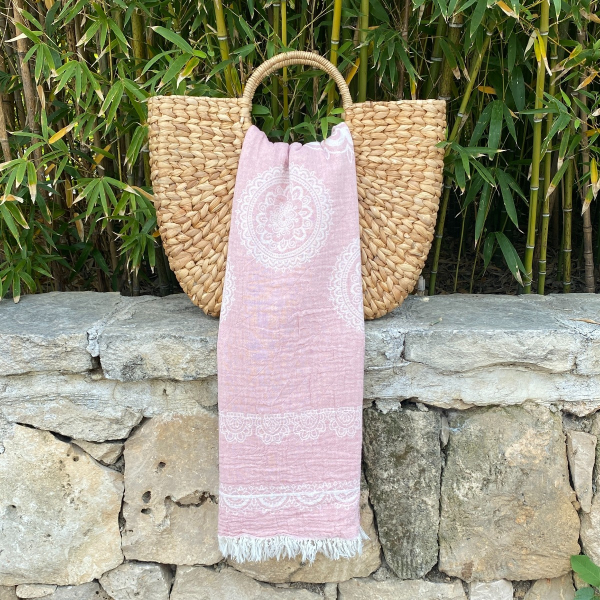 Hamamtuch Bohemia Powder Pink