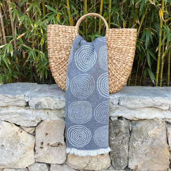 Hammamtowel Circle Black