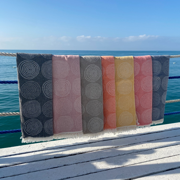 Hammamtowel Circle Black