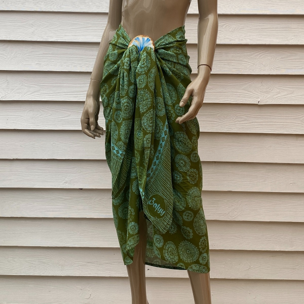 Pareo Batik Pareo met Gesp Aztec Turquoise