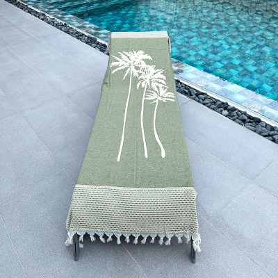 Hamamtuch Three Palms Chive Green