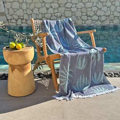 Hammamtowel Palm Beach Green - Dark blue