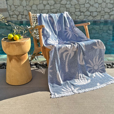 Hammamtowel Palm Beach Petrol - Beige