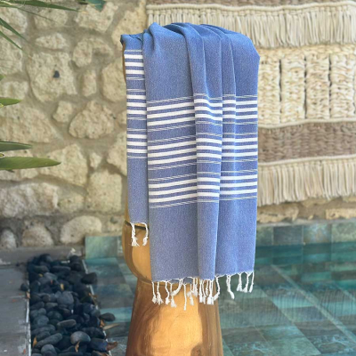 Hamamdoek Travel size 3 Classic Blue