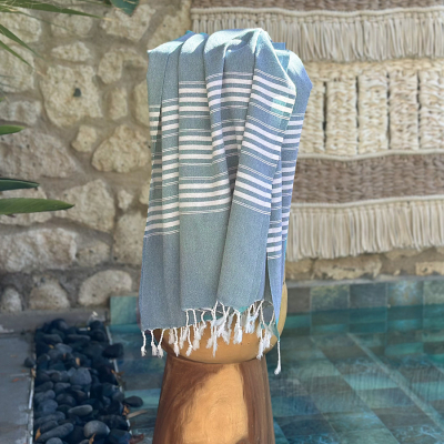 Hammamtowel Travel size 3 Petrol