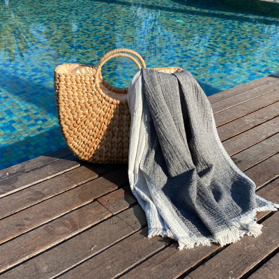 Hamamdoek Muslin Black