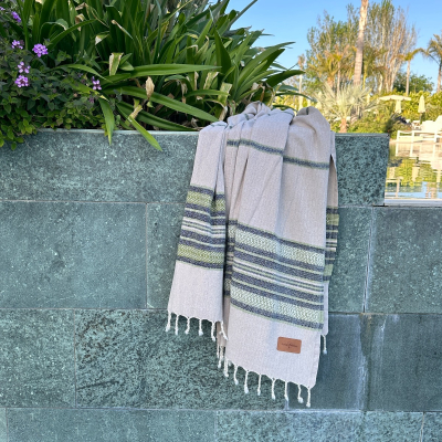 Hamamdoek
Coconut 
Beige - Green